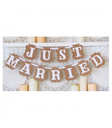 Guirnalda boda "Just Married"