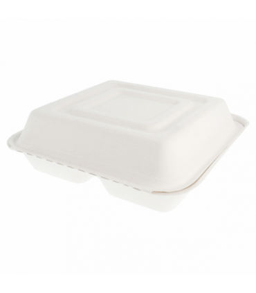 Large Box 3 compart.  20x20x7,5 cm - blanco