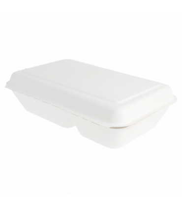 Box rect. 2 compart. 16,5x22,5x6,4 cm - blanco