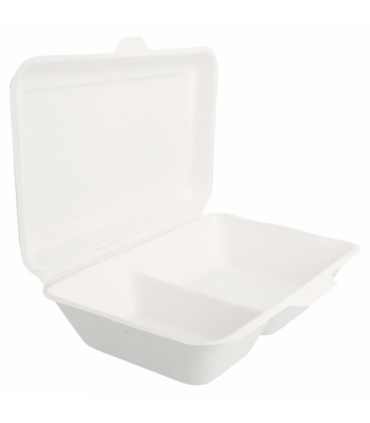 Box rect. 2 compart. 16,5x22,5x6,4 cm - blanco