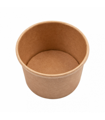 TARRINAS +TAPAS 240 ML - Ø9/7,5x6 CM NATURAL KRAFT