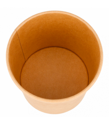 TARRINAS + TAPA 360 ML - Ø 9/7,3x8,6 CM NATURAL KRAFT