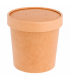 TARRINAS + TAPA 360 ML - Ø 9/7,3x8,6 CM NATURAL KRAFT
