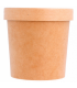 TARRINAS + TAPA 360 ML - Ø 9/7,3x8,6 CM NATURAL KRAFT