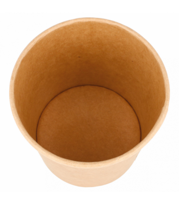 TARRINAS + TAPA 780 ML - Ø 11,6/9,3x11 CM NATURAL KRAFT