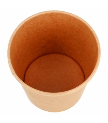 COMBO TARRINAS + TAPAS 480 ML - Ø 9,8/7,5x10 CM NATURAL KRAFT