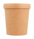 COMBO TARRINAS + TAPAS 480 ML - Ø 9,8/7,5x10 CM NATURAL KRAFT