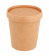 COMBO TARRINAS + TAPAS 480 ML - Ø 9,8/7,5x10 CM NATURAL KRAFT
