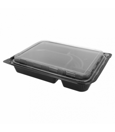 COFRES 4 COMPARTIMENTOS 27x20,6x5 CM NEGRO PP (300 ud)