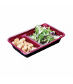 BANDEJAS MICROONDABLES COMIDA INDIVIDUAL 23,9x15x4,5 CM NEGRO PP