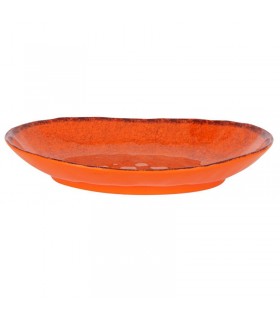 BANDEJA OVAL NARANJA GUAYABA 28x21x4cm