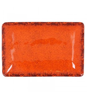 BANDEJA RECT. NARANJA GUAYABA 21.5x13.5.x3