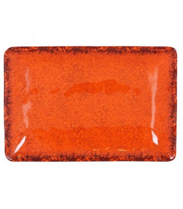BANDEJA RECT. NARANJA GUAYABA 21.5x13.5.x3