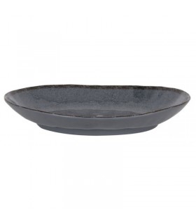 BANDEJA OVAL GRIS GUAYABA 28x21x4cm