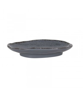 BANDEJA OVAL GRIS GUAYABA 20x14x3cm