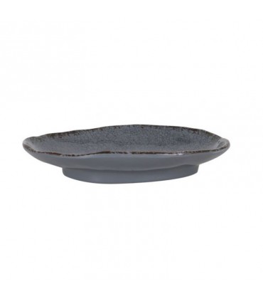 BANDEJA OVAL GRIS GUAYABA 20x14x3cm