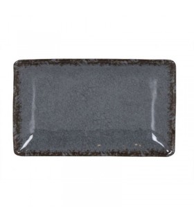 BANDEJA RECTANGULAR GRIS GUAYABA21.5x13.5.x3cm