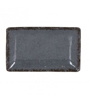 BANDEJA RECTANGULAR GRIS GUAYABA21.5x13.5.x3cm