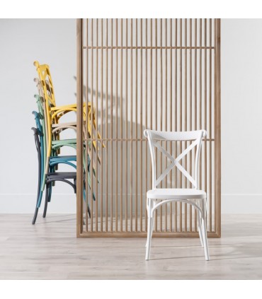 IX- Silla polipropileno blanca 48,50x43x91 cm