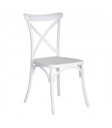 IX- Silla polipropileno blanca 48,50x43x91 cm