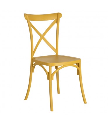 IX- Silla polipropileno amarilla 48,50x43x91 cm
