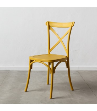 IX- Silla polipropileno amarilla 48,50x43x91 cm