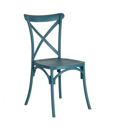 IX- Silla polipropileno azul 48,50x43x91 cm