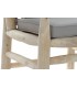 Butaca-sillón teka tejido gris