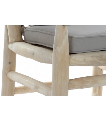 Butaca-sillón teka tejido gris