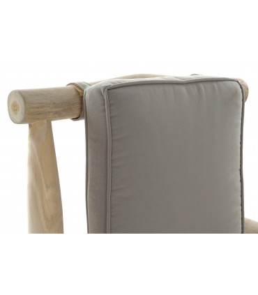 Butaca-sillón teka tejido gris