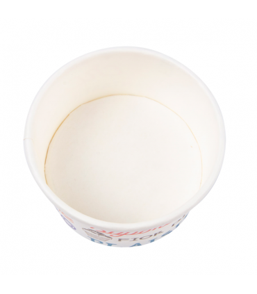 TARRINAS HELADOS 'PAROLE' 70 ML 210 + 18 PE G/M2 Ø6,5x3,9 CM BLANCO CARTONCILLO (2000 ud)