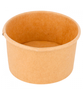 TARRINAS HELADOS 240 ML 250 + 18 PE G/M2 Ø9,4x5,5 CM MARRÓN CARTONCILLO (2000 ud)