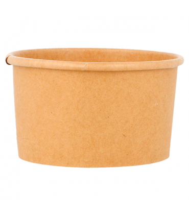 TARRINAS HELADOS 300 ML 250 + 18 PE G/M2 Ø10x5,5 CM NATURAL CARTONCILLO