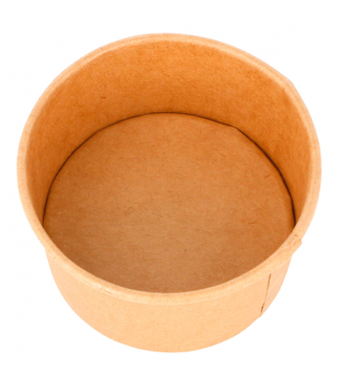 TARRINAS HELADOS 300 ML 250 + 18 PE G/M2 Ø10x5,5 CM NATURAL CARTONCILLO