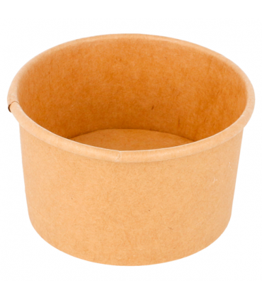 TARRINAS HELADOS 300 ML 250 + 18 PE G/M2 Ø10x5,5 CM NATURAL CARTONCILLO