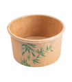 TARRINAS HELADOS 'FEEL GREEN' 90 ML 210 + 18 PE G/M2 Ø7,2x4 CM MARRÓN CARTONCILLO (2000 ud)