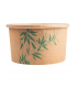 TARRINAS HELADOS 'FEEL GREEN' 300 ML 250 + 18 PE G/M2 Ø10x5,5 CM MARRÓN CARTONCILLO (2000 ud)
