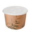 TARRINAS 'FEEL GREEN' 500 ML 280 + 18 PE G/M2 Ø11x8,2 CM MARRÓN KRAFT (500 ud)