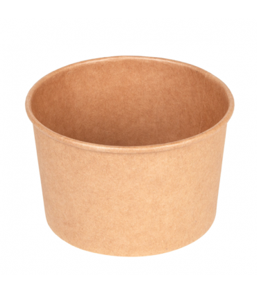 ENSALADERAS 480 ML 300 + 18 PE G/M2 Ø11,1/9,5x7 CM NATURAL KRAFT (500 ud)