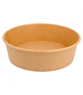 ENSALADERAS 500 ML 300 + 18 PE G/M2 Ø15/12,8x4,5 CM NATURAL KRAFT (300 ud)