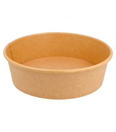 ENSALADERAS 500 ML 300 + 18 PE G/M2 Ø15/12,8x4,5 CM NATURAL KRAFT (300 ud)