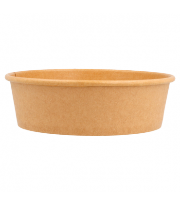ENSALADERAS 500 ML 300 + 18 PE G/M2 Ø15/12,8x4,5 CM NATURAL KRAFT (300 ud)