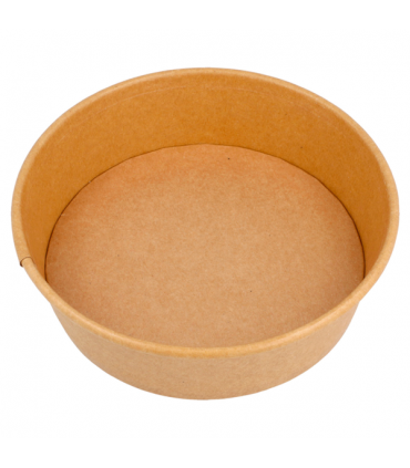 ENSALADERAS 500 ML 300 + 18 PE G/M2 Ø15/12,8x4,5 CM NATURAL KRAFT (300 ud)
