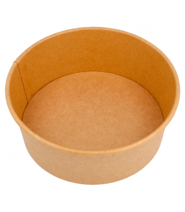 ENSALADERAS 750 ML 320 + 18 PE G/M2 Ø 15/12,8x6 CM NATURAL KRAFT (300 ud)