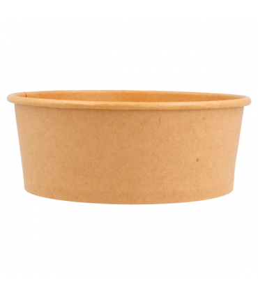 ENSALADERAS 750 ML 320 + 18 PE G/M2 Ø 15/12,8x6 CM NATURAL KRAFT (300 ud)