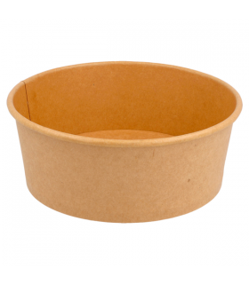 ENSALADERAS 750 ML 320 + 18 PE G/M2 Ø 15/12,8x6 CM NATURAL KRAFT (300 ud)