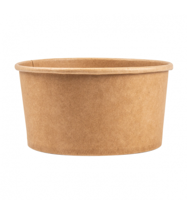 ENSALADERAS 1000 ML 320 + 18 PE G/M2 Ø15/12,9x8 CM NATURAL KRAFT (300 ud)