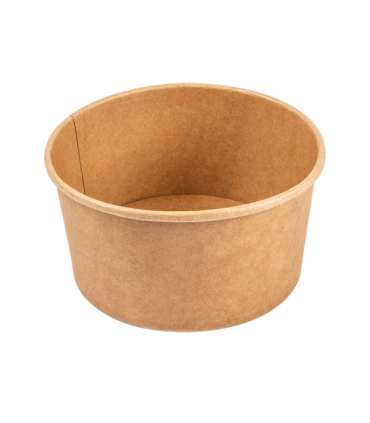 ENSALADERAS 1000 ML 320 + 18 PE G/M2 Ø15/12,9x8 CM NATURAL KRAFT (300 ud)