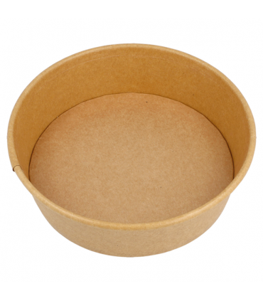 ENSALADERAS 1300 ML 340 + 18 PE G/M2 Ø 18,7/16x7 CM NATURAL KRAFT (300 ud)