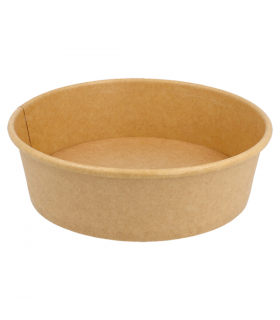 ENSALADERAS 1300 ML 340 + 18 PE G/M2 Ø 18,7/16x7 CM NATURAL KRAFT (300 ud)